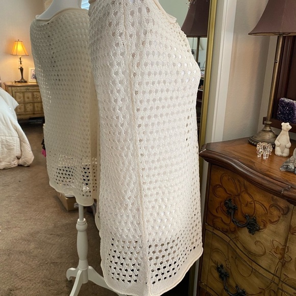 Chicos Elegant White Knit Sweater - Picture 6 of 11